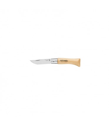Coltello Chiudibile e Tascabile OPINEL con manico in Legno di Faggio e Lama in acciaio inox da 3 cm.