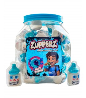 CARAMELLE GOMMOSE ZUPPERZ BABYBOTTLE BIBERON RIPIENI DI GEL ALLA FRUTTA  CONFEZIONATE SINGOLARMENTE EXPO. 50 PZ. DA 18 GR.