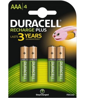 Pile Duracell ministilo Ricaricabili 4 pz. 750 mAh