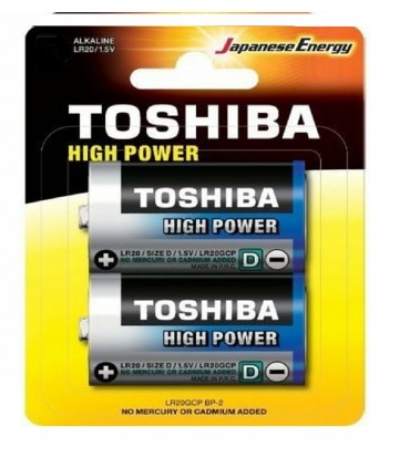 TOSHIBA 1/2 Torcia ALKALINA 2 PZ conf. da 10 blister