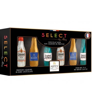 ABTEY SELECT MIGNON DI CIOCCOLATO CON LIQUORI ASSORTITI 6 PZ.  DA 12.50 GR.