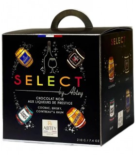 ABTEY SELECT BOTTICELLE DI CIOCCOLATO CON LIQUORI ASSORTITI confezione  DA 210 GR.