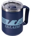 TAZZA TERMICA S.S. LAZIO CON IMPUGNATURA ERGONOMICA E CHIUSURA ERMETICA BLU CONF. IN SCATOLA