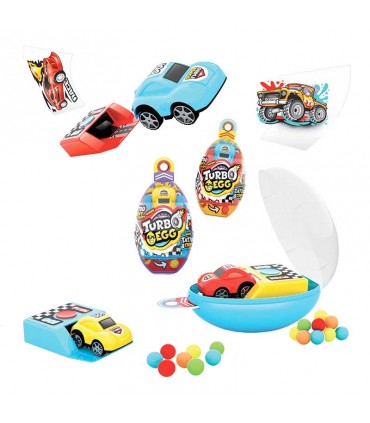 CARAMELLE GOMMOSE CON GIOCATTOLO A FORMA DI AUTO CONF. 12 PZ. ASSORTITI