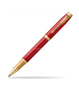 Penna PARKER ROLLER MOD.IM PREMIUM RED GT con finiture in oro CONFEZIONATA IN ELEGANTE SCATOLA REGALO