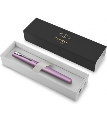Penna PARKER stilo vector xl lilla finitura metallizzata satinata con pennino CONFEZIONATA IN ELEGANTE SCATOLA REGALO