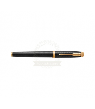 Penna PARKER stilo im premium black/fold gt in alluminio anodizzato con pennino CONFEZIONATA IN ELEGANTE SCATOLA REGALO