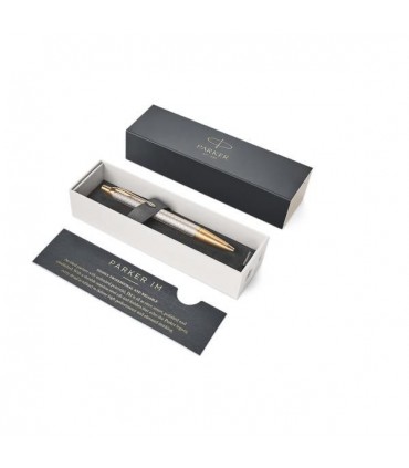 Penna PARKER A SFERA MOD.IM PREMIUM WARM GREY IN ACCIAIO CONFEZIONATA IN ELEGANTE ASTUCCIO