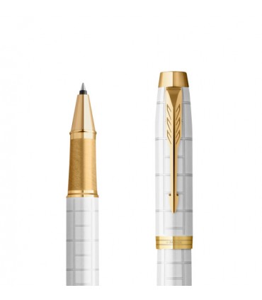 Penna PARKER ROLLER MOD.IM PREMIUM PEARL GT IN ACCIAIO CONFEZIONATA IN ELEGANTE ASTUCCIO