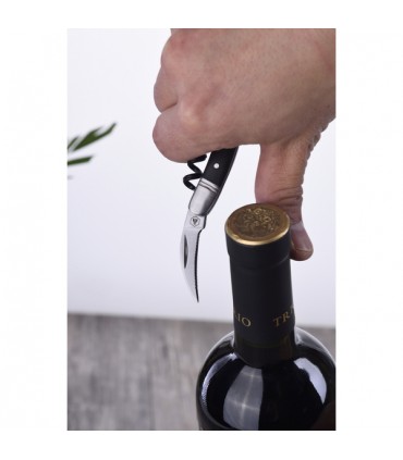 CAVATAPPI LAGUIOLE con manico in Legno colore NERO CONFEZIONATO IN ELEGANTE SCATOLA DA REGALO