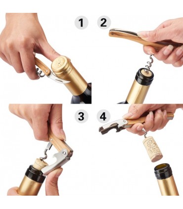 Cavatappi Laguiole Manico Oliva confezionato in elegante scatola da regal