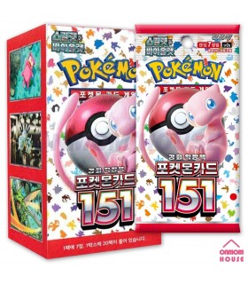 CARTE COLLEZIONABILI POKEMON BOX 151 CONF. DA 20 BUSTINE CON 7 CARTE BOX COREANO