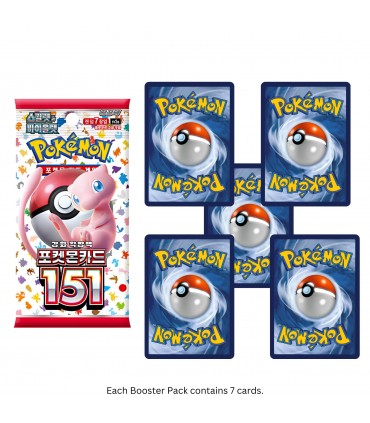 CARTE COLLEZIONABILI POKEMON BOX 151 CONF. DA 20 BUSTINE CON 7 CARTE BOX COREANO