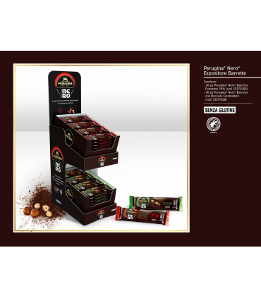 BARRETTE Nestle NERO PERUGINA ESPOSITORE DA BANCO 72PZX35GR ASSORTITO IN DUE GUSTI.