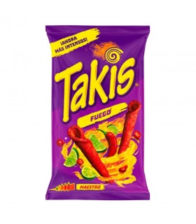 PATATINE TAKIS FUEGO LE PIU ESTREME SUL MERCATO GUSTO FORMAGGIO PICCANTE BUSTA DA 55GR CONF.10PZ