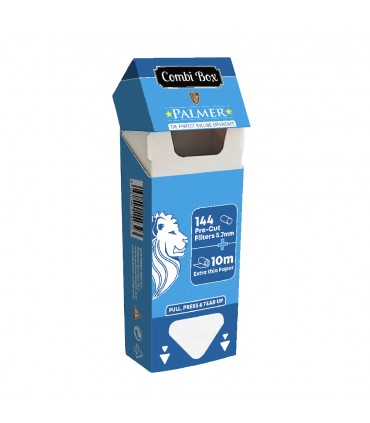 COMBI BOX PALMER FILTRI DA 5.7MM + 10M DI CARTINA ROLLS  CONF. 20 box DA 144 FILTRI