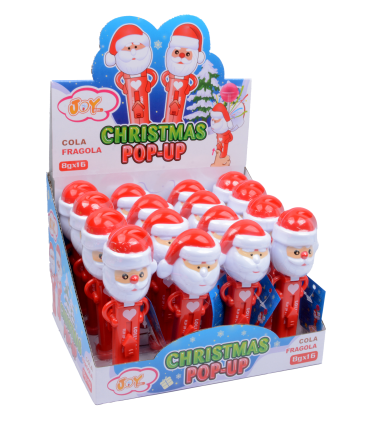 CHRISTMAS POP-UP LECCA LECCA GIOCATTOLO AL GUSTO DI FRAGOLA E COLA da 8g CONF. 16PZ