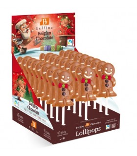 LECCA LECCA OMINO GINGER H 8X5 CM  CIOCCOLATO AL LATTE BELFINE DA 25g EXPO 24 PZ.