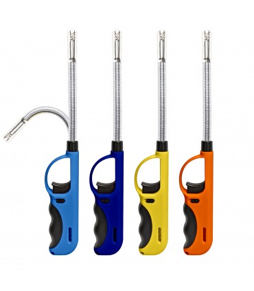 ACCENDIGAS ELETTRONICO ATOMIC BBQ mod.FLEX l.28CM CONF. DA 20 PZ. ASSORTITO CON 4 COLORI