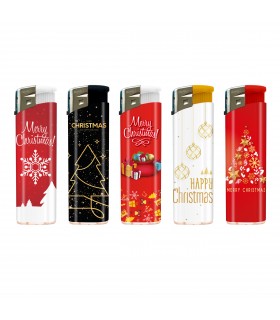 Accendini Atomic ELETTRONICI CLASSIC christmas 2025" conf. da 50 pz. assortiti in 5 Fantasie