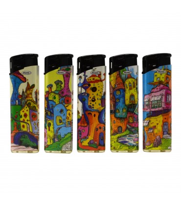 Accendino Elettronico ATOMIC PSYCHODELIC conf. 50 pz. ASSORTITO CON 5 FANTASIE