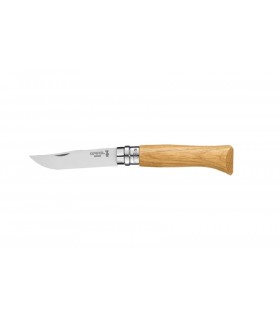 Coltello Chiudibile e Tascabile OPINEL con manico in Legno Colore ROVERE Lama in acciaio inox da 8,5 cm.