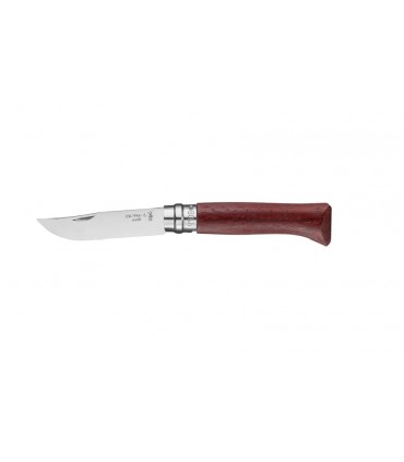 Coltello Chiudibile e Tascabile OPINEL con manico in Legno Colore ROSSO Lama in acciaio inox da 8,5 cm. IN CONFEZIONE REGALO