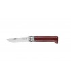 Coltello Chiudibile e Tascabile OPINEL con manico in Legno Colore ROSSO Lama in acciaio inox da 8,5 cm. IN CONFEZIONE REGALO