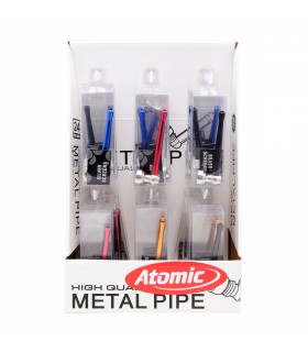 Pipette ATOMIC CON TUBO IN ALLUMINIO IN ASTUCCIO SINGOLO IN PVC expo da 24pz. assortiti IN 5 colori