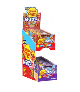 ESPOSITORE CHUPA CHUPS MADS AL GUSTO TUTTI FRUTTI E FRUTTI DI BOSCO PZ TOTali 36