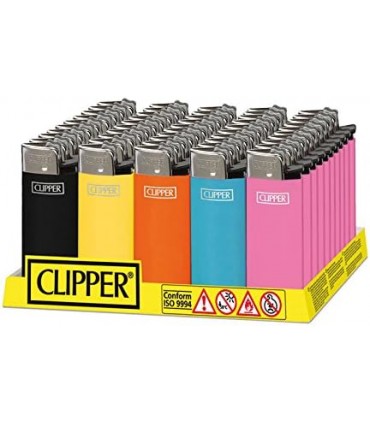 Accendino Clipper Micro solid b22 da 50 pz. assortiti in 5 colori