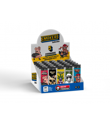 Accendino Elettronico enjoy freedom smokers  conf. 50 pz. assortiti con 5 GRAFICHE.
