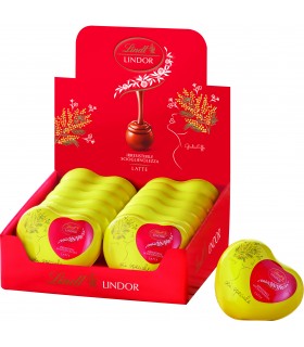 CUORE IN LATTA FESTA DELLA DONNA LINDT LINDOR 75G CON. 12 PZ.