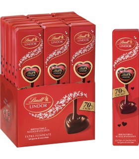 TUBINO CUORI LINDOR LINDT FONDENTI AL 70% DA 69g. EXPO DA 18 PZ.