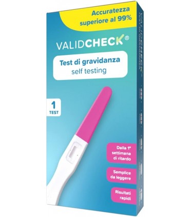 Test AUTODIAGNOSTICO di Gravidanza Validcheck 1test