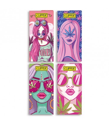 Cartina Clipper LUNGA PREMIUM UNDERGIRL WEED + FILTRI IN CARTA conf.12 libretti da 32 cartine + 32 filtri CON 4 GRAFICHE