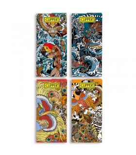 Cartina Clipper LUNGA KSS PREMIUM FANTASY CREATURES + FILTRI IN CARTA conf. 12 libretti da 32 cartine + 32 filtri CON 4 GRAFICHE