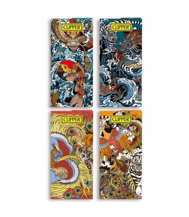 Cartina Clipper LUNGA KSS PREMIUM FANTASY CREATURES + FILTRI IN CARTA conf. 12 libretti da 32 cartine + 32 filtri CON 4 GRAFICHE