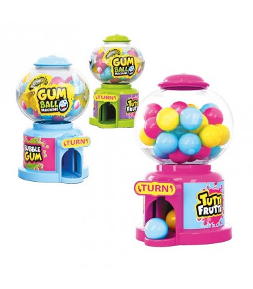 GUMBALL MACHINE CARAMELLE ASSORTITE GOMMOSE  CON GIOCATTOLO CONF.12PZ X30 GR