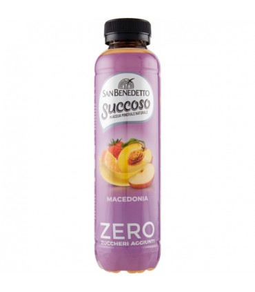 BEVANDA SUCCO DI FRUTTA SUCCOSO SAN BENEDETTO ZERO ZUCCHERI AGGIUNTI MACEDONIA BOTTIGLIA IN PET DA 400ML CONF.DA 6PZ