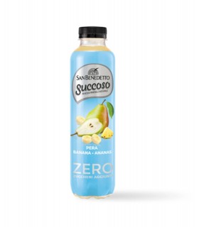 BEVANDA SUCCO DI FRUTTA SUCCOSO SAN BENEDETTO ZERO ZUCCHERI AGGIUNTI PERA BANANA E ANANAS BOTTIGLIA IN PET DA 400ML CONF.DA 6PZ