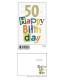 BIGLIETTO BUON COMPLEANNO 50 anni MARPIMAR CON FOIL ORO CONF. 6 PZ.