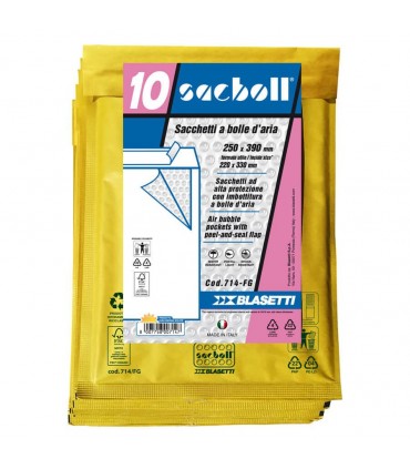 Buste imbottite cod.714-F misura utile 220x330mm conf. 10 pz.