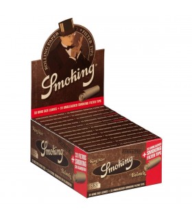 Cartina Smoking Brown KS Lunga + Filtri conf. da 24 pz.