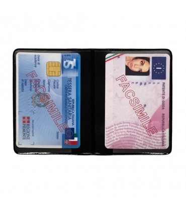 Custodia BICARD in SEMIPELLE colorato 2 Scomparti conf. 40 pz. colori assortiti