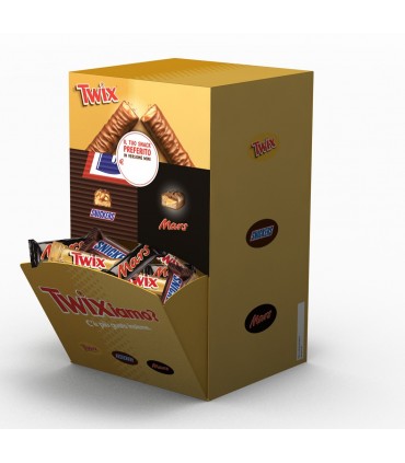 MINI MARS-TWIX-SNICKERS IN EXPO A BOCCA DI LUPO DA 108PZ. ASSORTITO