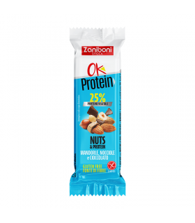 SNACK MORBIDO NUTS CON MANDORLE NOCCIOLE E CIOCCOLATO PROTEINE VEGETALI 40g CONF. 20 PZ.