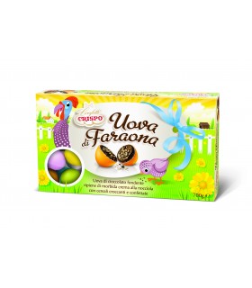 UOVA DI FARAONA CRISPO  AL CIOCCOLATO FONDENTE CONFETTATE  ASTUCCIO DA 700 KG