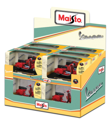 Modellini Vespa Maisto Scala 1:18 Expo da 12 pz. Modelli assortiti