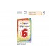 Biglietto CROMO COMPLEANNO 6 ANNI CON RILIEVO E INTERNO A COLORI CONF. 6 PZ.